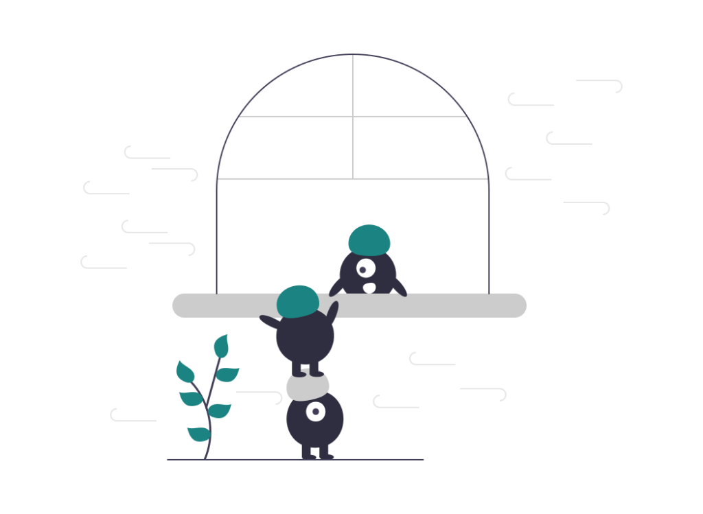 An illustration showing how buyers and sellers can sign up with Tradeline Works.