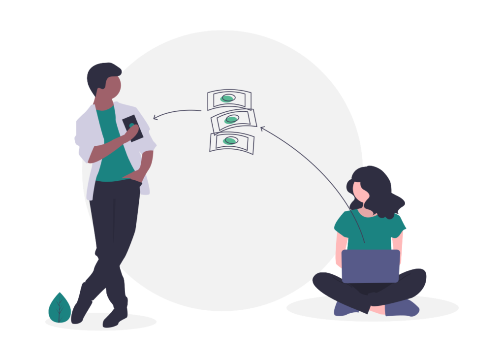 A man selling tradelines to earn extra income. 