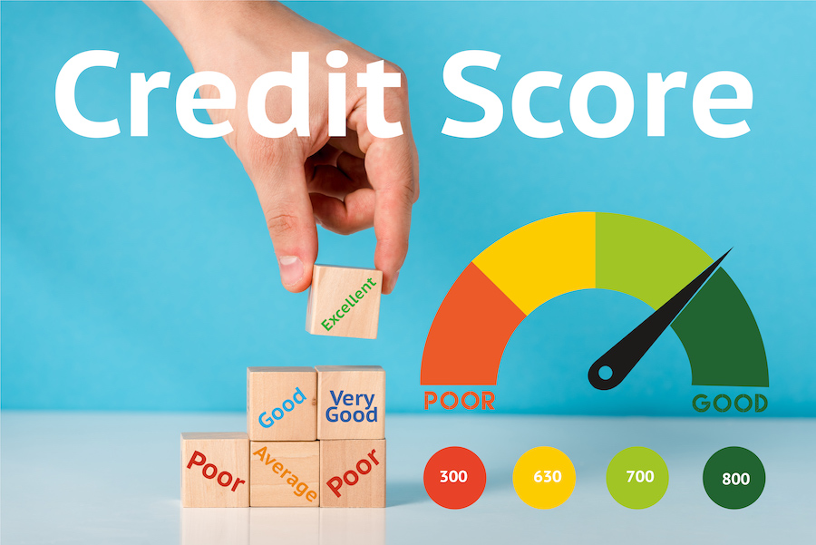 A credit score showing tradeline progress